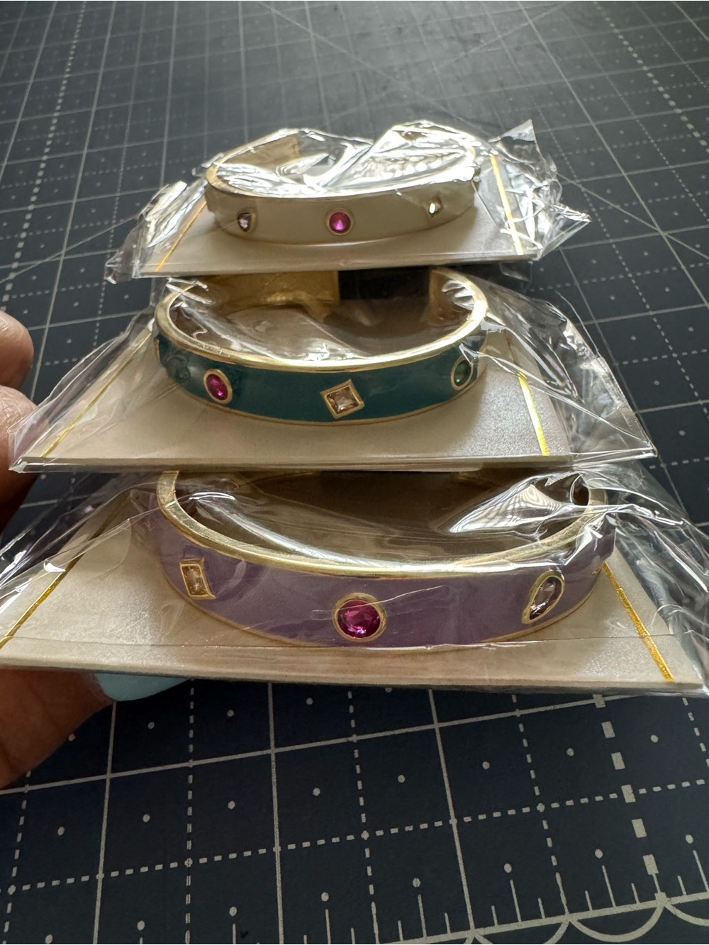 Treasure Jewels set of 3 cuffs with rhinestones! Adjustable. BRAND NEW!